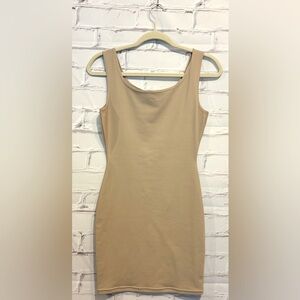 Flexees by Maidenform Sculpting Body Shaper Beige Sleeveless Mini dress